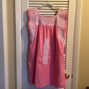 K.Marie pink and white dress